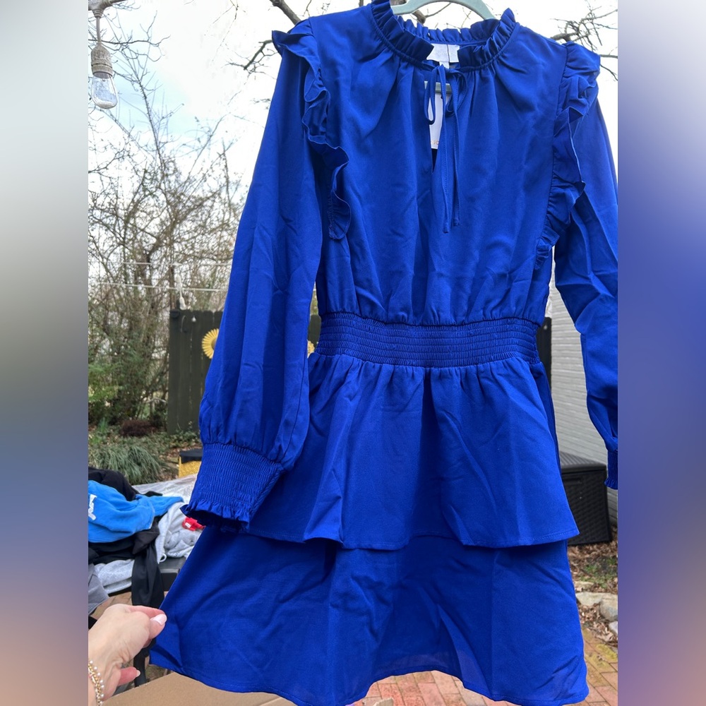 Sugarlips Blue Long-Sleeve Dress